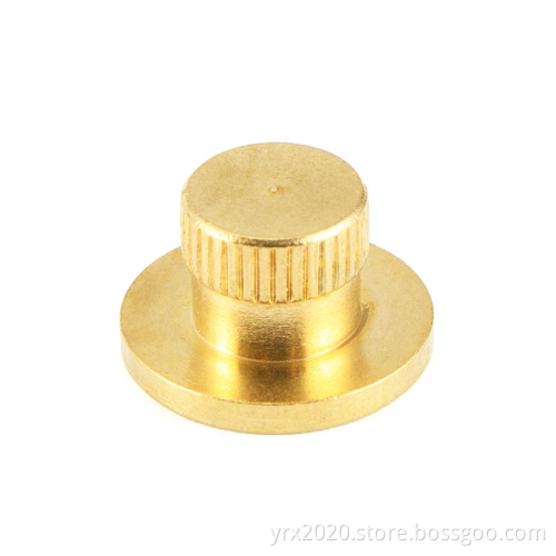 Round Cap Plug Brass Big Head Step Knurl